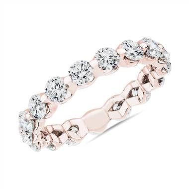 Floating diamond eternity deals band rose gold