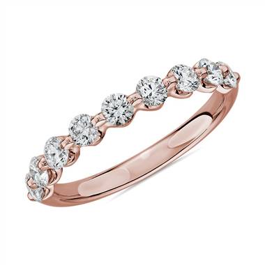"Floating Diamond Wedding Ring in 14k Rose Gold - I/SI2 (3/4 ct. tw.)"