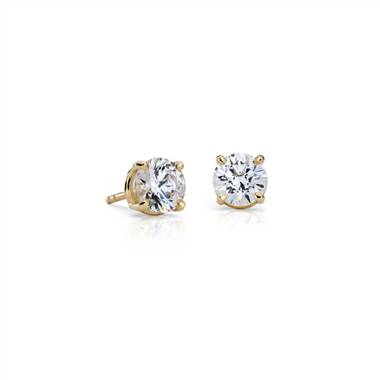 Four-Prong Earrings in 18k Yellow Gold