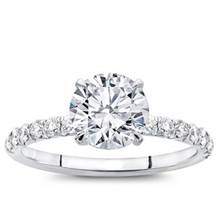 French Cut Diamond Basket Engagement Setting 2mm | Adiamor