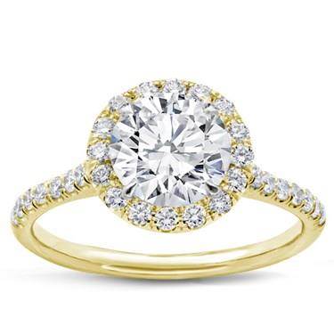 French Cut Halo For Round Diamond