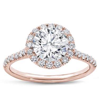 French Cut Halo For Round Diamond