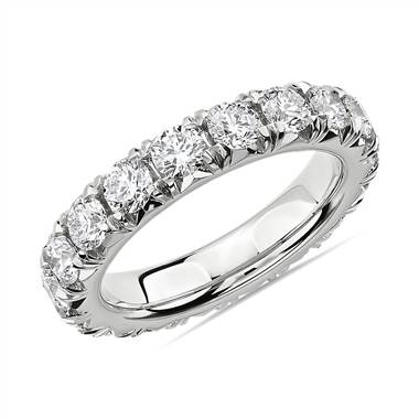 "French Pave Diamond Eternity Ring in 14k White Gold (3 ct. tw.)"