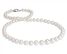 Freshwater Cultured Pearl Graduated Strand Necklace With 14k White Gold (5.5-9.5mm) | Blue Nile