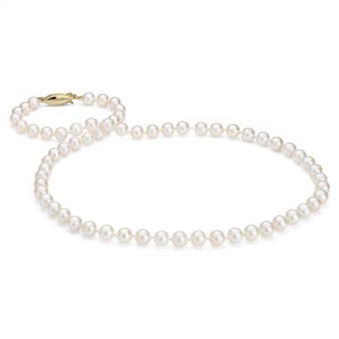 "Freshwater Cultured Pearl Strand with 14k Yellow Gold (6-6.5mm)"