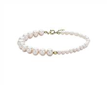 Freshwater Pearl Asymmetrical Bracelet In 14k Yellow Gold | Blue Nile