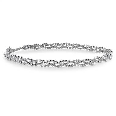 "Garland Bead Bracelet in Platinum"