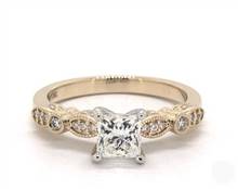 Gorgeous Vintage Inspired Diamond Engagement Ring in 14K Yellow Gold 4mm Width Band (Setting Price) | James Allen