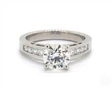 Graduated Cathedral Channel-Set Engagement Ring in Platinum 4mm Width Band (Setting Price) | James Allen