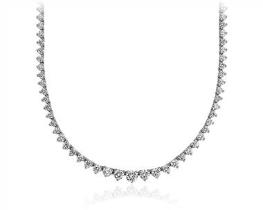 Graduated Diamond Eternity Necklace In 18k White Gold (7 ct. tw.)