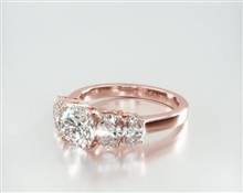 Graduated Four Prong Basket Engagement Ring in 14K Rose Gold 2.50mm Width Band (Setting Price) | James Allen