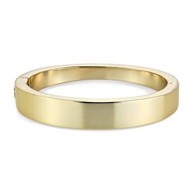 "Graduated Thick Bangle in 14k Italian Yellow Gold"