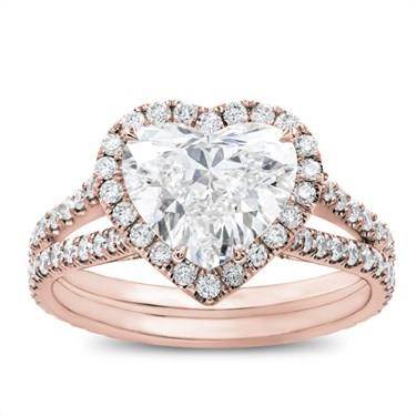 Heart Halo Engagement Ring Setting