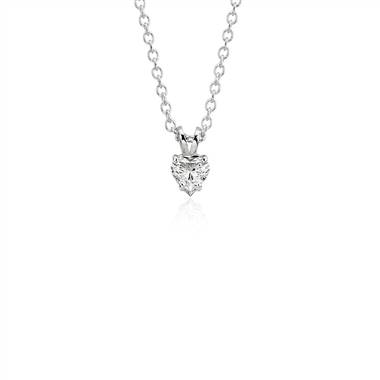 Heart-Shaped Diamond Pendant in Platinum and 18k Rose Gold  (1/4 ct. tw.)