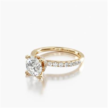 James allen pave halo engagement ring sale