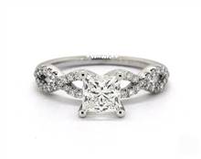 Infinity Diamond Pave Engagement Ring in 14K White Gold 1.80mm Width Band (Setting Price) | James Allen