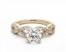 Infinity Diamond Pave Engagement Ring in 18K Yellow Gold 1.80mm Width Band (Setting Price) | James Allen