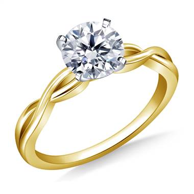 Infinity Knot Solitaire Engagement Ring in 14K Yellow Gold (3.0 mm)