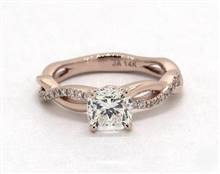 Infinity Solo Pave Engagement Ring in 14K Rose Gold 3.00mm Width Band (Setting Price) | James Allen