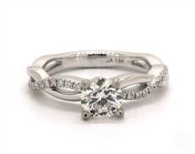 Infinity Solo Pave Engagement Ring in 18K White Gold 3.00mm Width Band (Setting Price) | James Allen