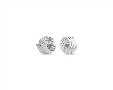 Interlaced Love Knot Earrings In Italian Sterling Silver