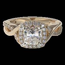 Interwoven Infinity Halo Engagement Ring in 18K Yellow Gold 4.00mm Width Band (Setting Price) | James Allen