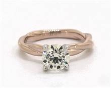 Interwoven Rope Solitaire Engagement Ring in 14K Rose Gold 4mm Width Band (Setting Price) | James Allen