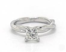 Interwoven Rope Solitaire Engagement Ring in 14K White Gold 4mm Width Band (Setting Price) | James Allen