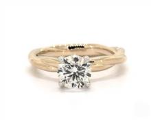 Interwoven Rope Solitaire Engagement Ring in 14K Yellow Gold 4mm Width Band (Setting Price) | James Allen