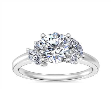 J'adore Le Jardin Diamond Engagement Ring In 14k White Gold (1/5 ct. tw.)