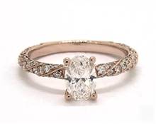 Kaleidoscope Twisted Pave Engagement Ring in 14K Rose Gold 2.20mm Width Band (Setting Price) | James Allen