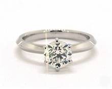 Knife Edge Six Prong Solitaire Engagement Ring in Platinum 2.00mm Width Band (Setting Price) | James Allen