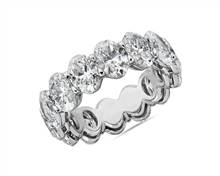 Lab Grown Diamond Oval Cut Eternity Ring In Platinum (8 ct. tw.) | Blue Nile