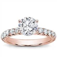 Large French Cut Diamond Engagement Setting | Adiamor
