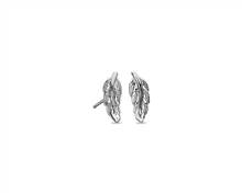 Leaf Stud Earrings In Sterling Silver | Blue Nile