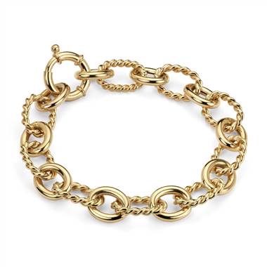 "Linked Bracelet in 14k Italian Yellow Gold"
