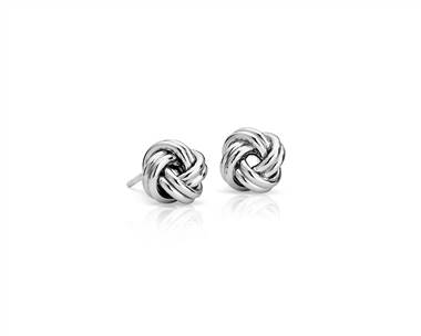 Love Knot Earrings In Italian Sterling Silver