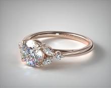 Lovely Marquise Side-Stone Engagement Ring in 14K Rose Gold 2.00mm Width Band (Setting Price) | James Allen