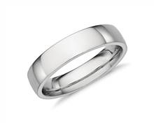 Low Dome Comfort Fit Wedding Ring In Platinum (5mm) | Blue Nile