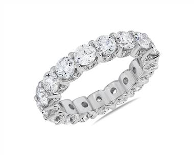 Luxe Diamond Eternity Ring With Pave Profile In 14k White Gold (3 1/2 ct. tw.)