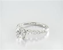 Luxurious Diamond Escalade Engagement Ring in 14K White Gold 1.80mm Width Band (Setting Price) | James Allen