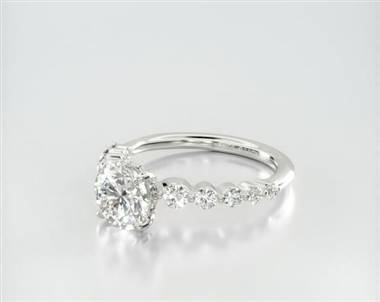 Luxurious Diamond Escalade Engagement Ring in Platinum 1.80mm Width Band (Setting Price)