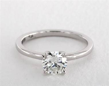 Majestic Basket & Tapered Pave Engagement Ring in Platinum 4mm Width Band (Setting Price)