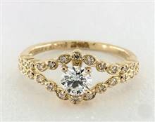 Marquise & Round Diamond Split-Shank Engagement Ring in 14K Yellow Gold 3.50mm Width Band (Setting Price) | James Allen