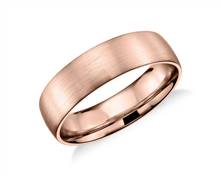 Matte Classic Wedding Ring In 14k Rose Gold (6mm) | Blue Nile
