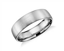 Matte Classic Wedding Ring In 14k White Gold (6mm) | Blue Nile