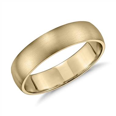"Matte Classic Wedding Ring in 14k Yellow Gold (5mm)"