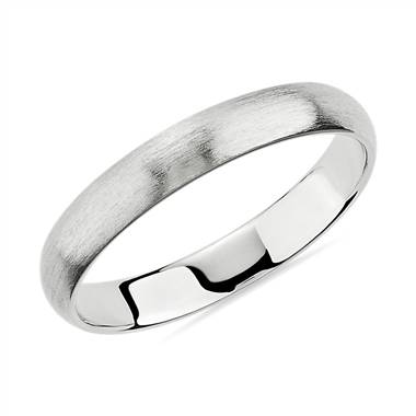 "Matte Classic Wedding Ring in Platinum (3mm)"