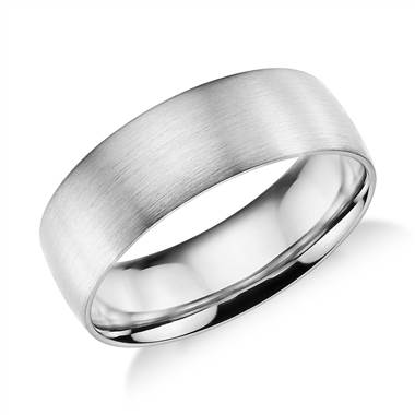 "Matte Classic Wedding Ring in Platinum (7mm)"