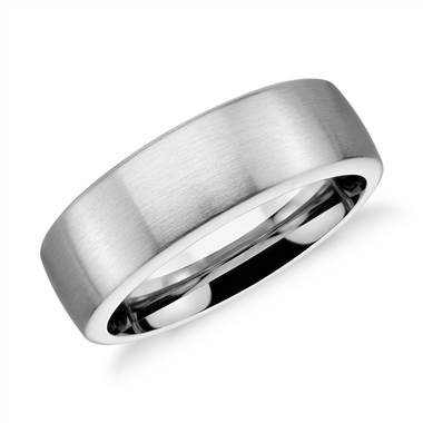 "Matte Modern Comfort Fit Wedding Ring in Cobalt (7.5 mm)"